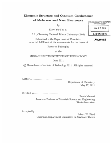 Electronic  Structure and  Quantum  Conductance by 0