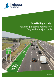 Feasibility study: Powering electric vehicles on England’s major roads