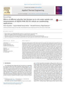 Effects of different adsorber bed designs on in-situ water uptake... measurements of AQSOA FAM-Z02 for vehicle air conditioning