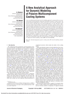 A New Analytical Approach for Dynamic Modeling of Passive Multicomponent Cooling Systems