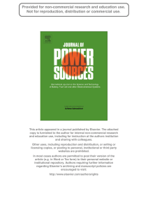 This article appeared in a journal published by Elsevier. The... copy is furnished to the author for internal non-commercial research