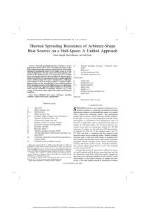 Thermal Spreading Resistance of Arbitrary-Shape Thermal spreading resistance, isothermal source