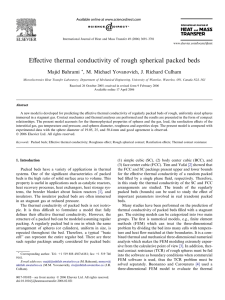 Eﬀective thermal conductivity of rough spherical packed beds Majid Bahrami