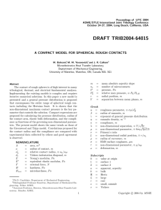 Proceedings of IJTC 2004 ASME/STLE International Joint Tribology Conference
