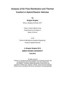 Analysis of Air Flow Distribution and Thermal by Ningbai Ningbai