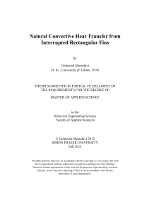 Natural Convective Heat Transfer from Interrupted Rectangular Fins