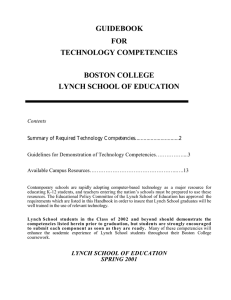 GUIDEBOOK FOR TECHNOLOGY COMPETENCIES BOSTON COLLEGE