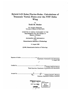 Hybrid  3-D  Euler/Navier-Stoke:#  Calculations  of Wing