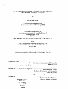 INFLUENCE  OF INLET  RADIAL TEMPERATURE  DISTRIBUTION by