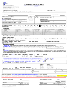 PERSONNEL ACTION FORM