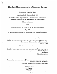 Flowfield  Measurements  in  a  Transonic ... Emmanuel  Michel  d'Hoop