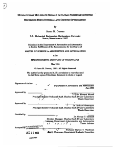 MITIGATION  OF MULTIPATH SIGNALS  IN  GLOBAL POSITIONING ... RECEIVERS USING  INTERVAL AND  GENETIC OPTIMIZATION