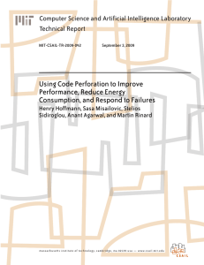 Using Code Perforation to Improve Performance, Reduce Energy