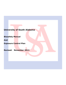 University of South Alabama  Biosafety Manual And