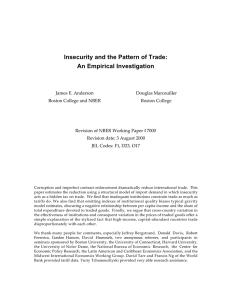 Insecurity and the Pattern of Trade: An Empirical Investigation