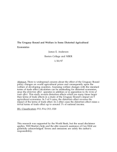The Uruguay Round and Welfare in Some Distorted Agricultural Economies