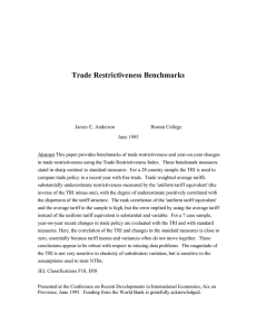 Trade Restrictiveness Benchmarks