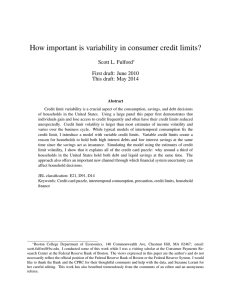 How important is variability in consumer credit limits? Scott L. Fulford