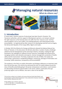 Managing natural resources 1. Introducti on What do citi zens say?