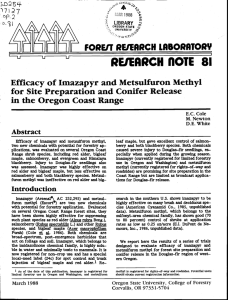 ARCH R Efficacy of Imazapyr and Metsulfuron Methyl