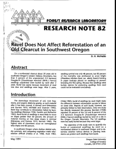F RESEARCH NOTE 82 N Does Not Affect Reforestation of