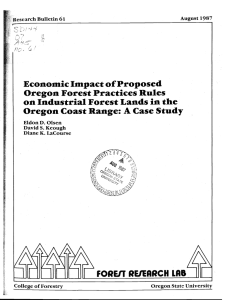 on Industrial Forest Range: A Case Study Economic Impact of Proposed