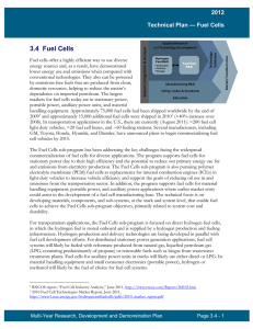 3.4  Fuel Cells 2012 Technical Plan — Fuel Cells