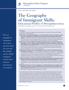 The Geography of Immigrant Skills: Educational Profiles of Metropolitan Areas