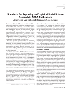 Standards for Reporting on Empirical Social Science Research in AERA Publications