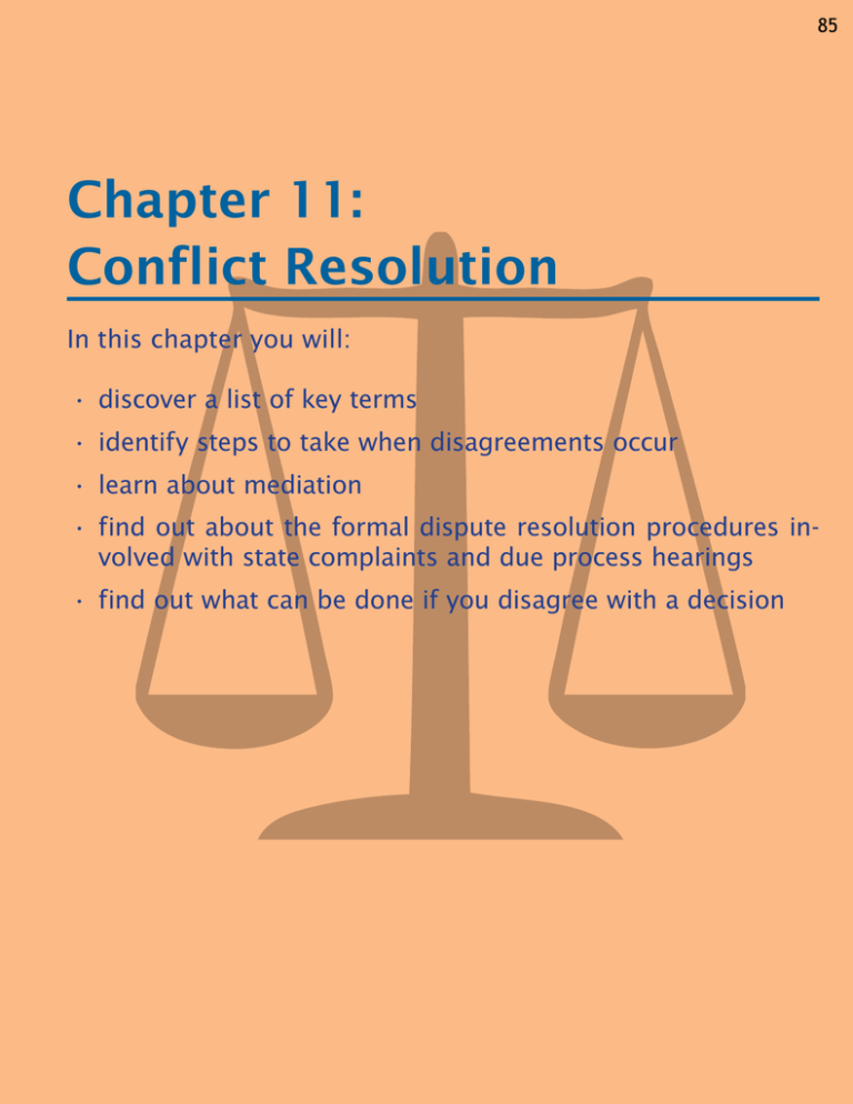 Chapter 11: Conflict Resolution