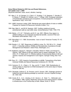 Noise Effects Related to OHV Use and Roads References,