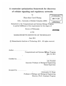 A  constraint  optimization  framework  for ... of  cellular  signaling  and  regulatory ...