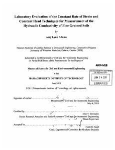 Laboratory Evaluation  of the Constant Rate of Strain and