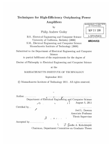 Techniques  for  High-Efficiency  Outphasing  Power Amplifiers Philip