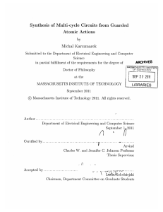 Synthesis  of  Multi-cycle  Circuits from  Guarded ARCHIVES