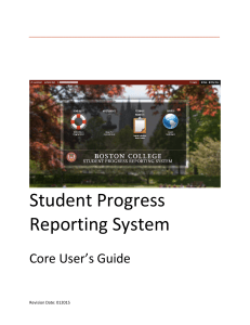 Student Progress Reporting System  Core User’s Guide