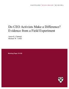 Do CEO Activists Make a Difference? Evidence from a Field Experiment