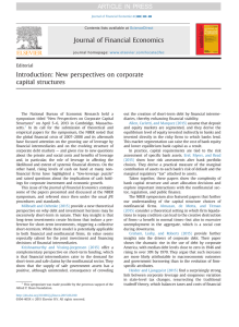 Introduction: New perspectives on corporate capital structures Editorial