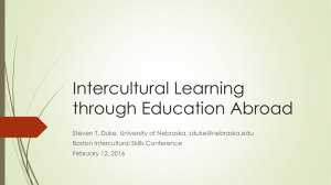 Intercultural Learning through Education Abroad