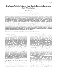 Small-scale Fisheries In Lagos State, Nigeria: Economic Sustainable Yield Determination