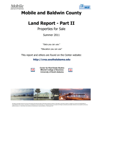 Mobile and Baldwin County Land Report - Part II Properties for Sale