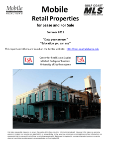 Mobile Retail Properties for Lease and For Sale Summer 2011