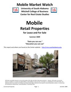 Mobile Retail Properties Mobile Market Watch for Lease and For Sale