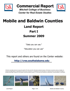Mobile and Baldwin Counties Commercial Report Land Report Part I