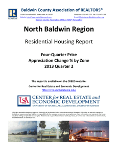 North Baldwin Region Residential Housing Report Baldwin County Association of REALTORS® Four-Quarter Price