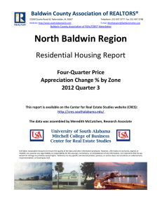 North Baldwin Region Residential Housing Report Baldwin County Association of REALTORS® Four-Quarter Price