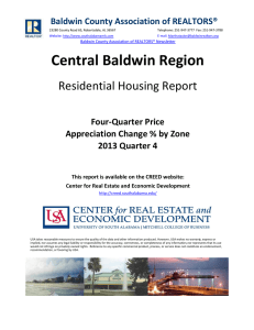 Central Baldwin Region Residential Housing Report Baldwin County Association of REALTORS® Four-Quarter Price