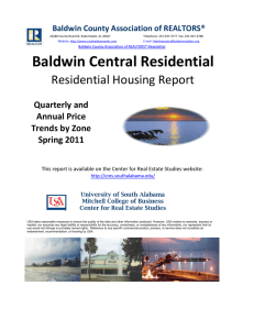 Baldwin Central Residential Residential Housing Report            Quarterly and Annual Price