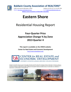 Eastern Shore Residential Housing Report Baldwin County Association of REALTORS® Four-Quarter Price