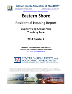 Eastern Shore Residential Housing Report Quarterly and Annual Price Trends by Zone